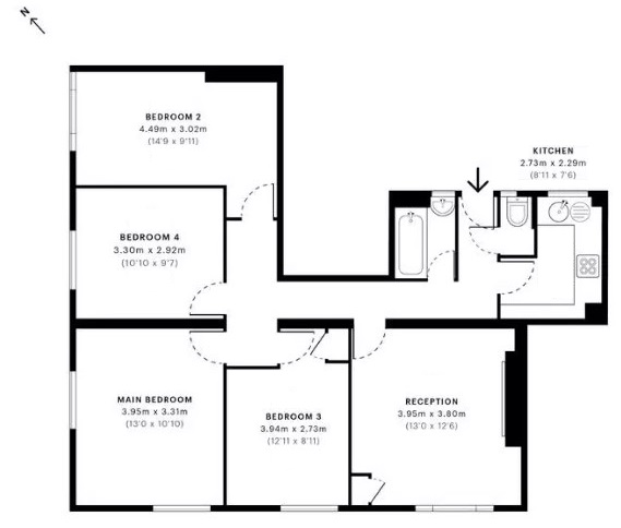 Whitworth House, Falmouth Road floorplan